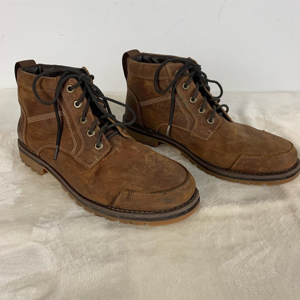 Timberland Brown Nubuck Lace-Up Boots
